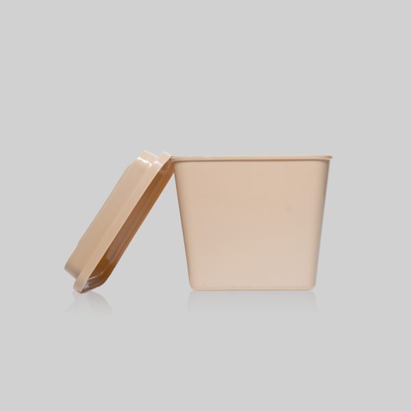 3 Qt Square Ice Bucket in Beige Ice Bucket
