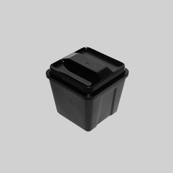 3 Qt Square Ice Bucket in Black Ice Bucket