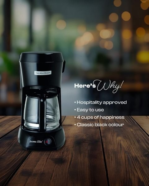 4-cup Capacity, Auto shut-off, auto pause, glass carafe (