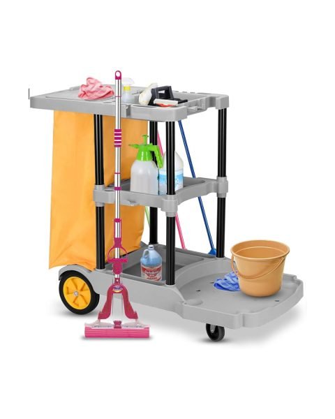 Laundry Cart w/ Vinyl Liner - Khaki (AF81550) Laundry Carts